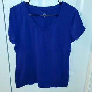 Banana Republic scoop neck tshirt, M, navy blue